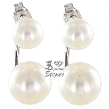 Boucles d'oreilles boutons perles d'eau douce or Stepec - O212B-G