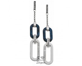 Boucles d'oreilles pendants acier Cerruti 1881 - R31264SBZ