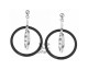 Boucles d'oreilles pendants céramique & acier Cerruti 1881 - R31332NZ