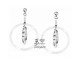 Boucles d'oreilles pendants céramique & acier Cerruti 1881 - R31332WZ