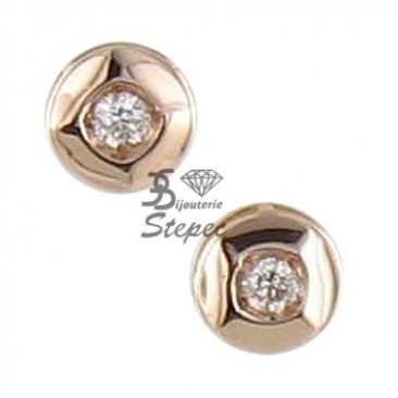 Boucles d'oreilles boutons diamant(s) or Clozeau - W340DR