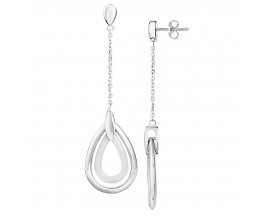 Boucles d'oreilles pendantes acier & céramique Ceranity - 904-067.B