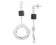 Boucles d'oreilles pendantes acier & céramique Ceranity - 904-070.N