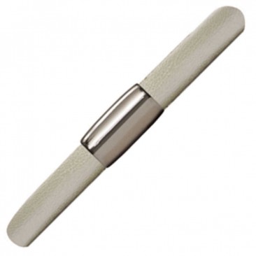 Bracelet cuir de veau véritable 1 rang Endless JLO crème métallisé - 1005-1