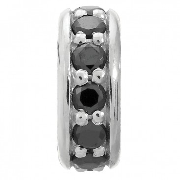 Charm argent Endless JLO Black Dreamy Dot - 1200-2
