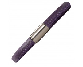 Bracelet cuir de veau véritable 1 rang Endless violet - 12106-1