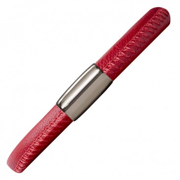 Bracelet cuir de veau véritable 1 rang Endless rouge - 12107-1