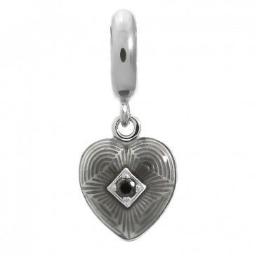 Charm argent Endless JLO Black Big Heart - 1350-1