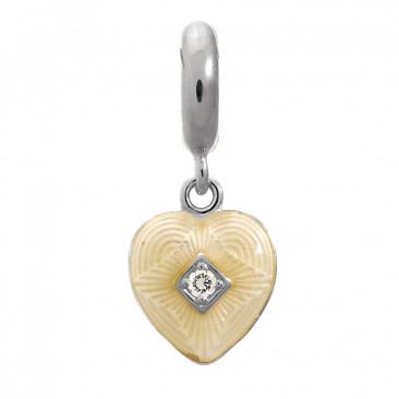 Charm argent Endless JLO White Big Heart - 1350-2