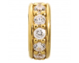 Charm argent plaqué or jaune Endless JLO White Dreamy Dot - 1600-4