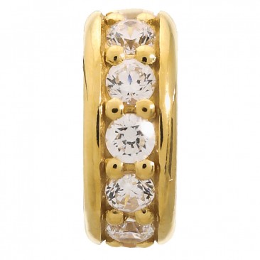Charm argent plaqué or jaune Endless JLO White Dreamy Dot - 1600-4