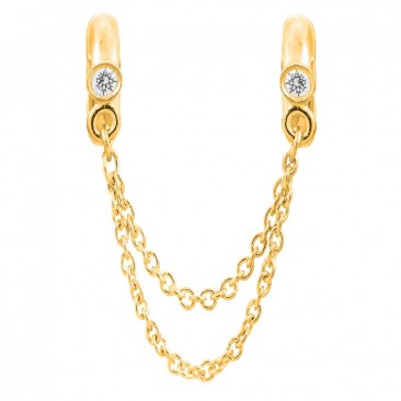 Charm argent plaqué or jaune Endless JLO Chain of Love - 1625