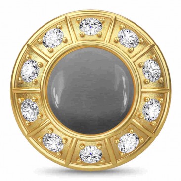 Charm argent plaqué or jaune Endless JLO Grey Moon Galaxy - 1630-1
