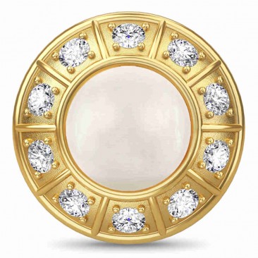Charm argent plaqué or jaune Endless JLO White Moon Galaxy - 1630-2