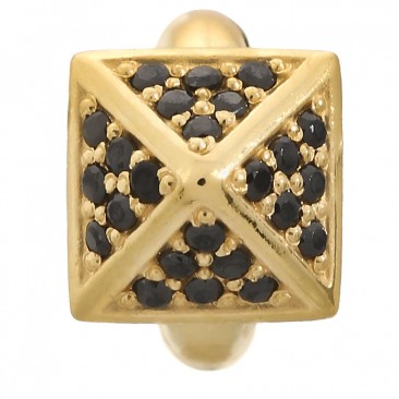 Charm argent plaqué or jaune Endless JLO Black Shiny High Rise - 1650-1
