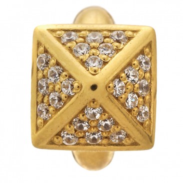 Charm argent plaqué or jaune Endless JLO White Shiny High Rise - 1650-2