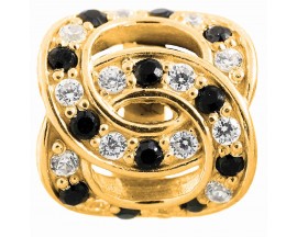 Charm argent plaqué or jaune Endless JLO Double Love - 1675
