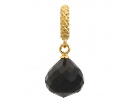 Charm argent plaqué or jaune Endless JLO Black Mysterious Drop - 1801-2