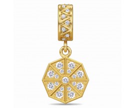 Charm argent plaqué or jaune Endless JLO White Infinity Drop - 1896