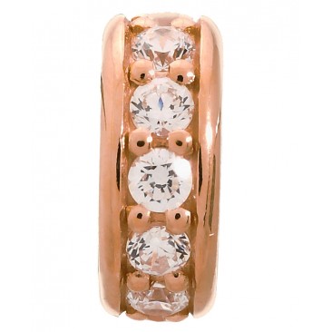 Charm argent plaqué or rose Endless JLO White Dreamy Dot - 2600-4