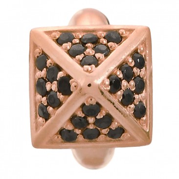 Charm argent plaqué or rose Endless JLO Black Shiny High Rise - 2650-1