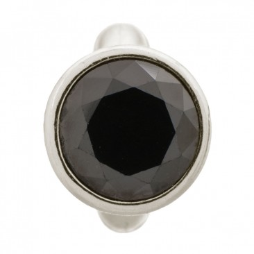 Charm argent Endless Round Black Dome - 41158-4