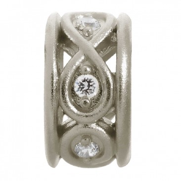 Charm argent Endless Sparkling White Eternity - 41353-1