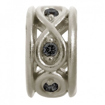 Charm argent Endless Sparkling Black Eternity - 41353-2