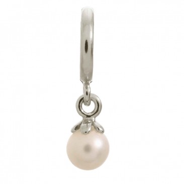Charm argent Endless White Pearl Ball - 43271-1