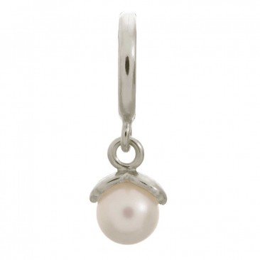 Charm argent Endless White Wish Pearl - 43305-1