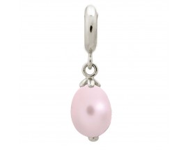 Charm argent Endless Rose Pearl Drop - 43306-3