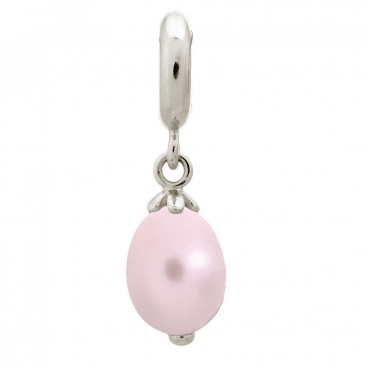 Charm argent Endless Rose Pearl Drop - 43306-3