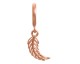 Charm argent plaqué or rose Endless Feather - 63251