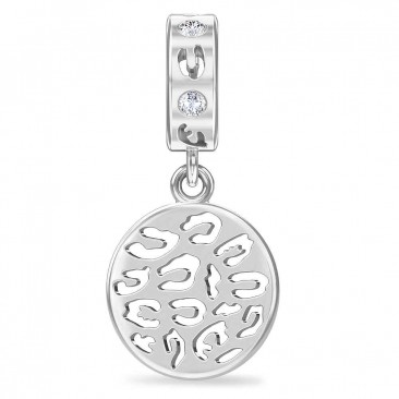 Charm argent Endless JLO Leopard Coin - 1303