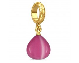Charm argent plaqué or jaune Endless JLO Fuchsia Snake Eye - 1802-4