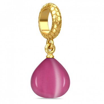 Charm argent plaqué or jaune Endless JLO Fuchsia Snake Eye - 1802-4